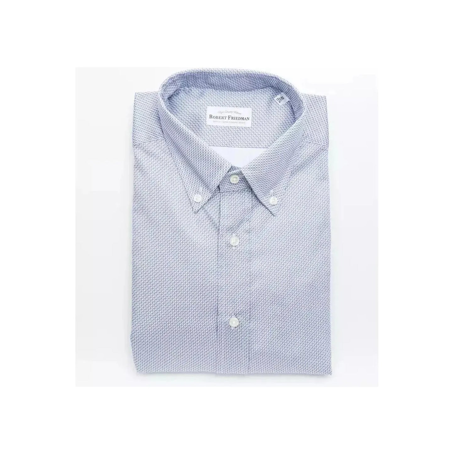 Robert Friedman Elegant Light Blue Cotton Shirt light-blue-cotton-shirt-14