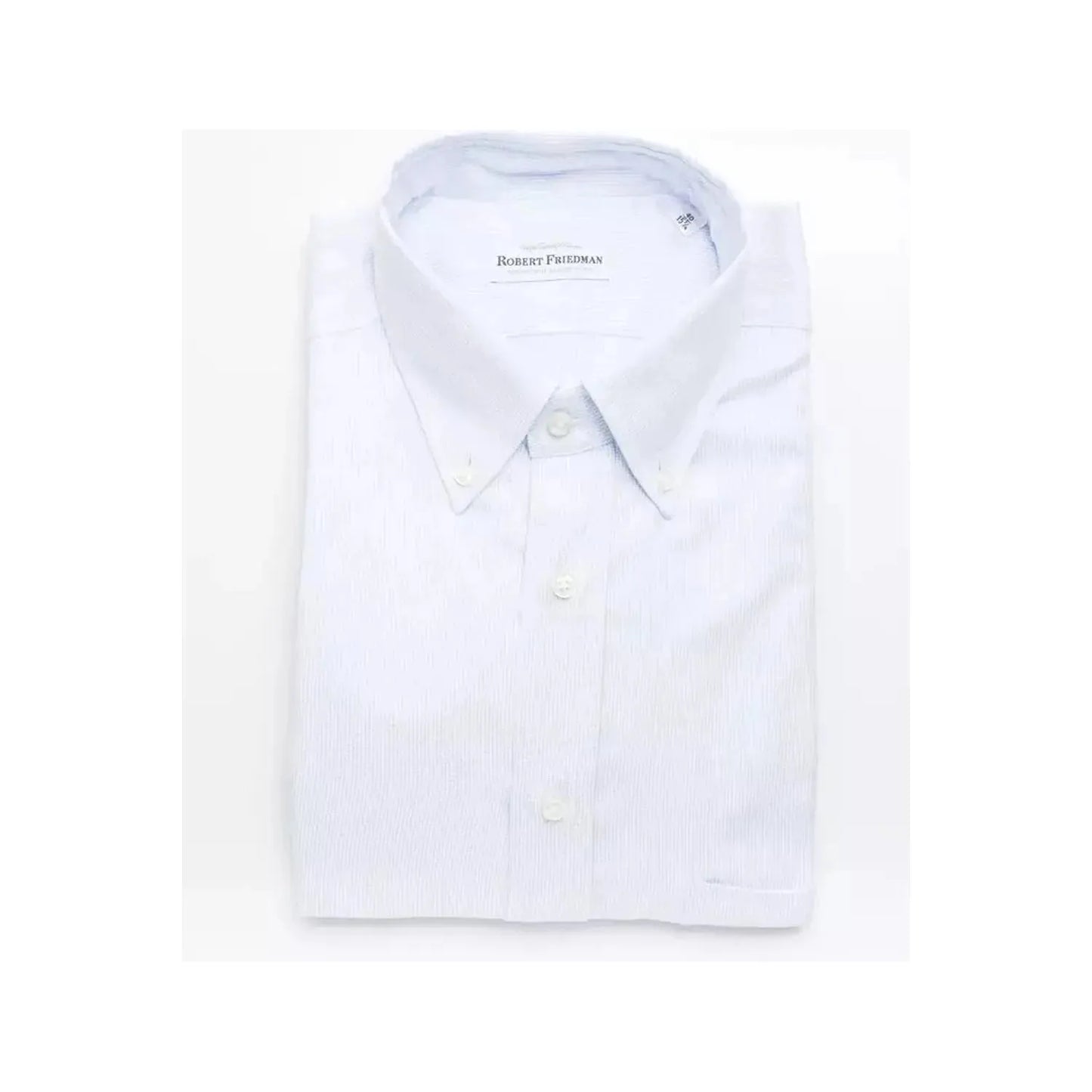 Robert Friedman Elegant Light Blue Cotton Shirt light-blue-cotton-shirt-15