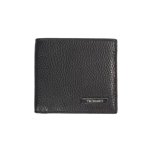 Trussardi Elegant Embossed Leather Men's Wallet black-leather-wallet-76 stock_product_image_20725_1639987453-30-c630ed79-481.webp