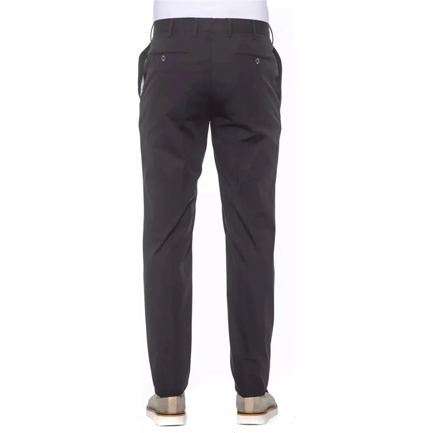 PT Torino Elegant Pleated Black Cotton Trousers Jeans & Pants black-cotton-jeans-pant-5