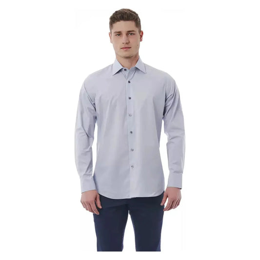 BaguttaElegant Gray Italian Collar Shirt - Regular FitMcRichard Designer Brands£89.00