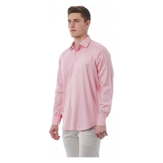 Bagutta Elegant Pink Italian Collar Shirt pink-cotton-shirt-1
