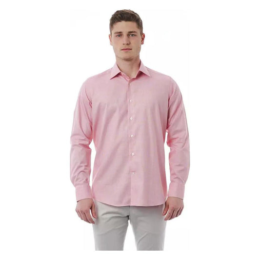 Bagutta Elegant Pink Italian Collar Shirt pink-cotton-shirt-1