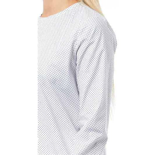 Bagutta Chic Polka Dot Round Neck Blouse white-cotton-shirt-16