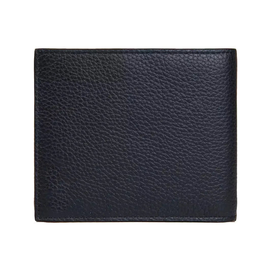 Neil Barrett Sleek Blue Leather Men's Wallet navy-wallet
