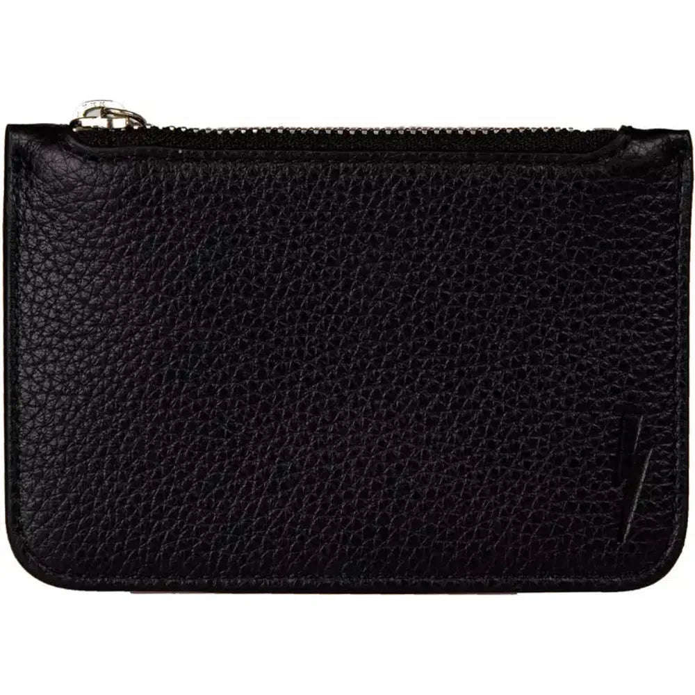 Neil Barrett Elegant Men's Zip Leather Wallet black-wallet-2