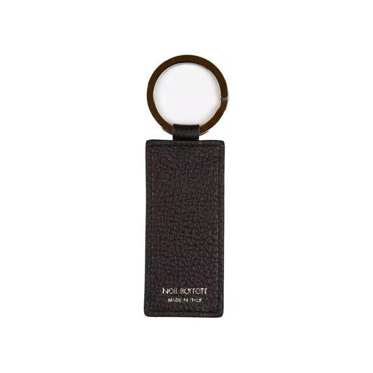 Neil Barrett Sleek Black Leather Keychain for Men black-leather-keychain-1