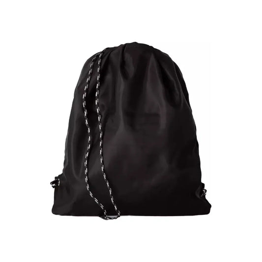 Neil Barrett Sleek Black Nylon Drawstring Backpack black-nylon-backpack-4