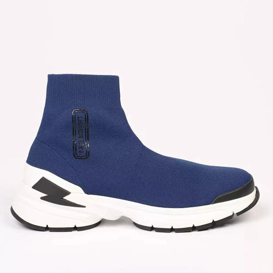 Neil Barrett Electric Bolt Sock Sneakers in Blue blue-textile-lining-sneaker
