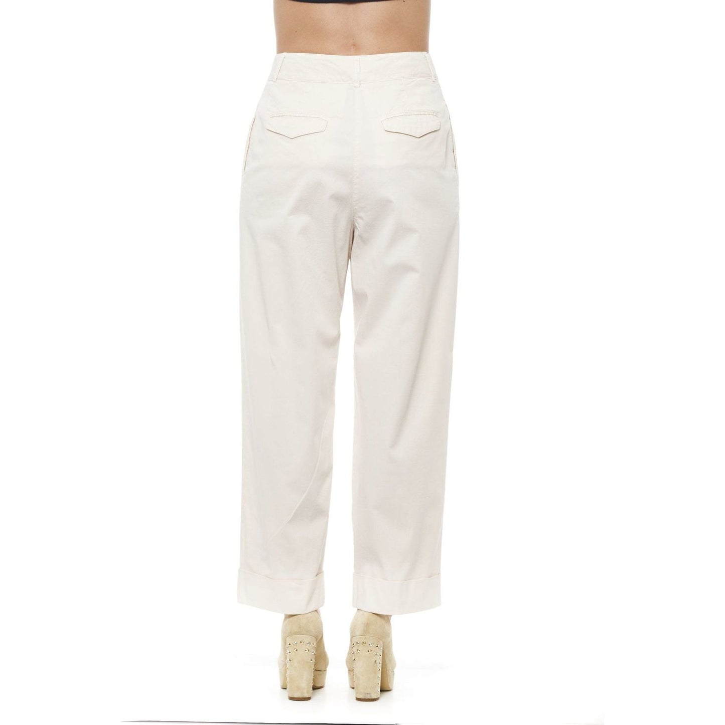 Peserico Peserico Beige Wide Palazzo Pants beige-cotton-jeans-pants