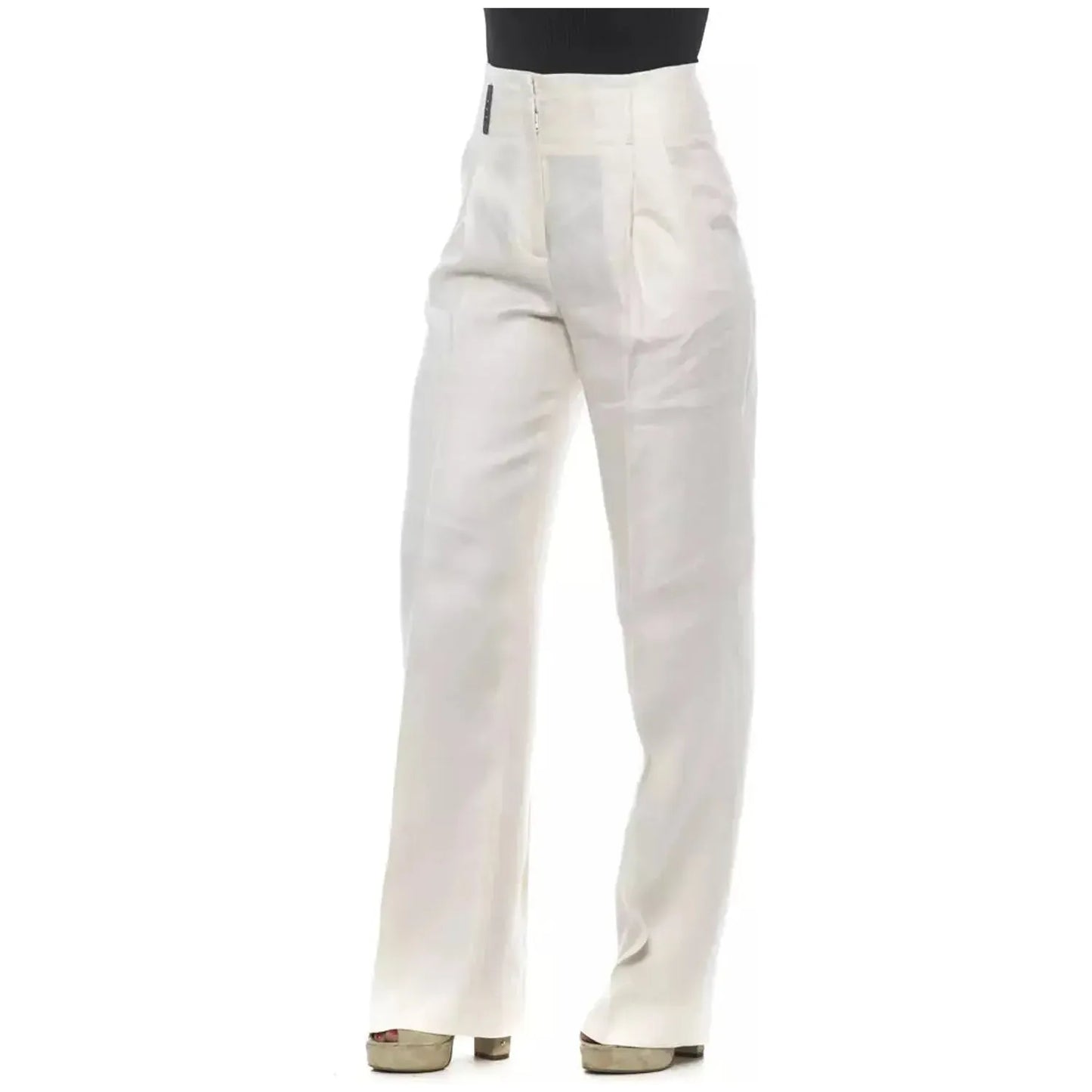 Peserico Elegant High-Waisted Flax Palazzo Pants beige-white-flax-jeans-pants stock_product_image_21257_800339052-19-b38c4b36-73f.webp