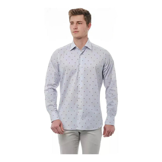 Bagutta Elegant Multicolor Regular Fit Italian Collar Shirt multicolor-cotton-shirt-1