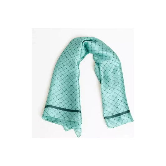 Trussardi Vintage Elegance Silk Scarf - Light Blue 70s Print Scarf g-lattementa-scarf