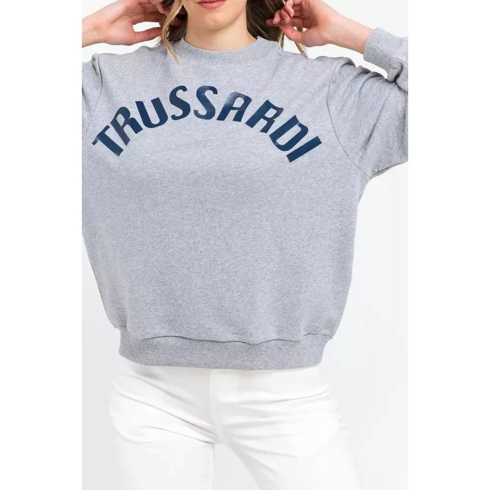Trussardi Elevated Casual Chic Oversized Sweatshirt gray-cotton-sweater-14 stock_product_image_21546_1547560597-22-53a89531-c80.webp
