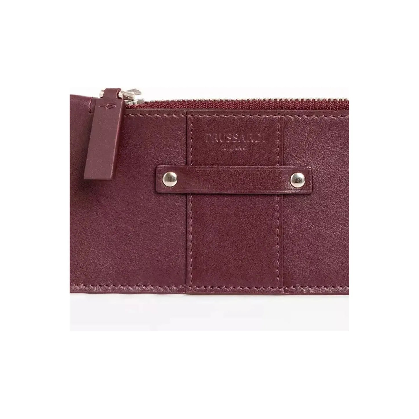 Trussardi Elegant Soft Leather Card Holder in Rich Brown r-wallet-6 Wallet