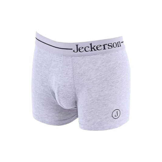 Jeckerson Sleek Monochrome Boxers with Signature Logo MAN UNDERWEAR gray-cotton-underwear-2