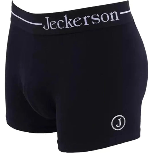 Jeckerson Sleek Monochrome Boxers with Branded Band MAN UNDERWEAR black-cotton-underwear-3
