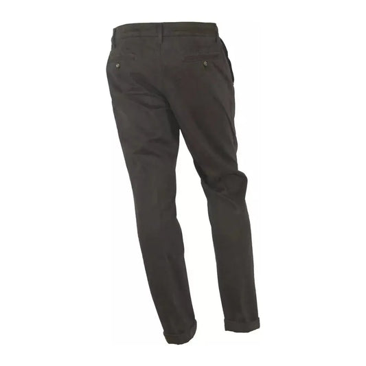 Made in Italy Elegant Brown Winter Trousers brown-cotton-trousers-2