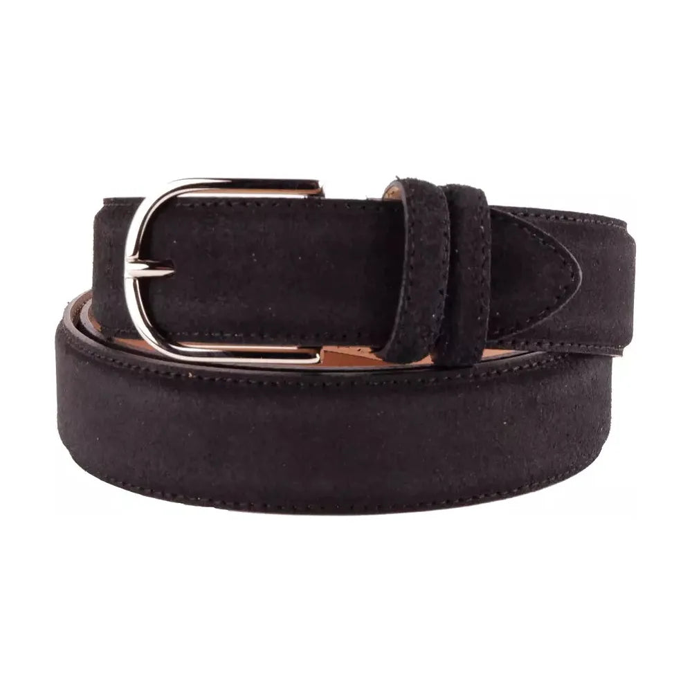 Made in Italy Elegant Black Suede Calfskin Belt black-calfskin-belt stock_product_image_3517_1201663354-e9f42e37-f39.webp