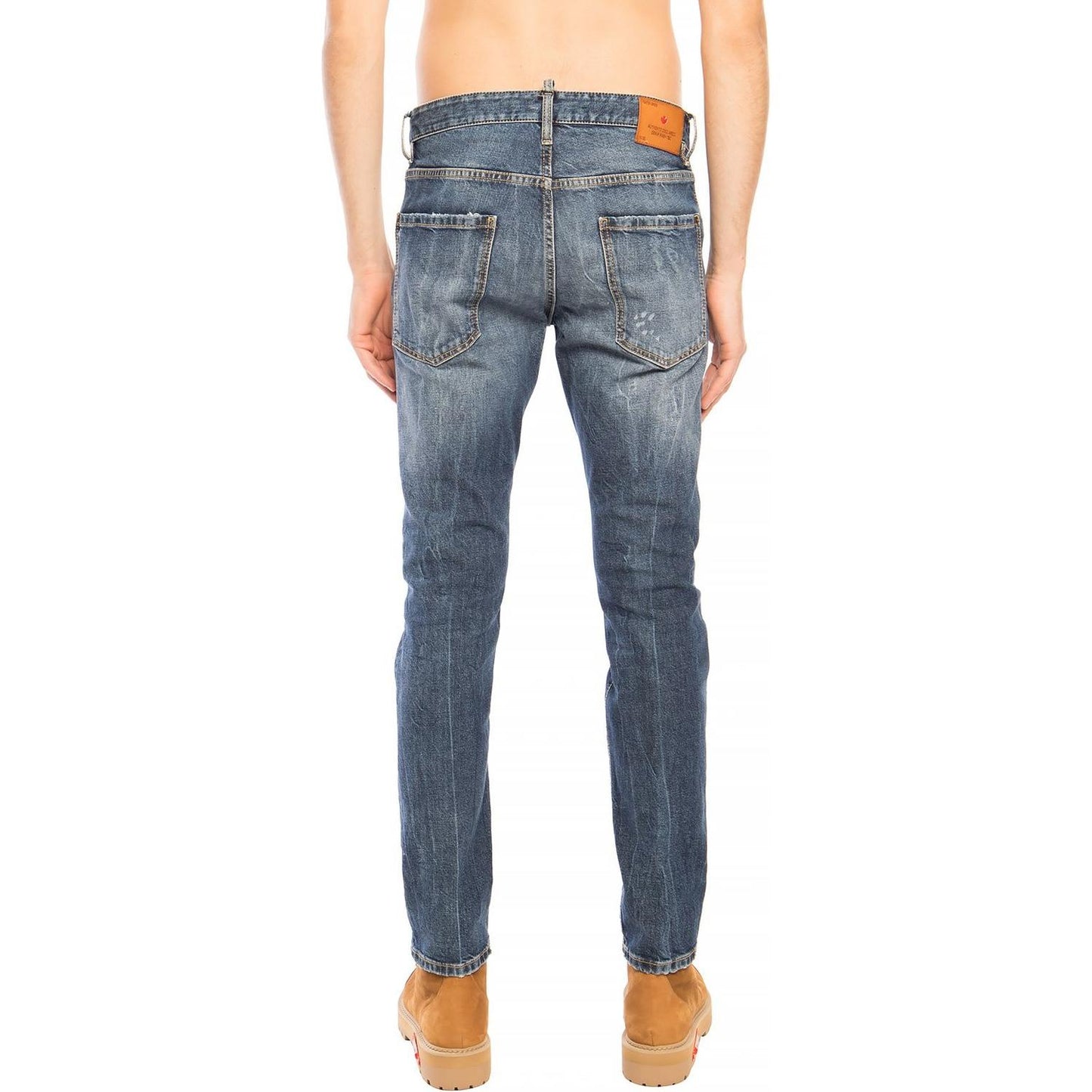 Dsquared² Sleek Navy Distressed Cool Guy Jeans blue-cotton-jeans-pants-3