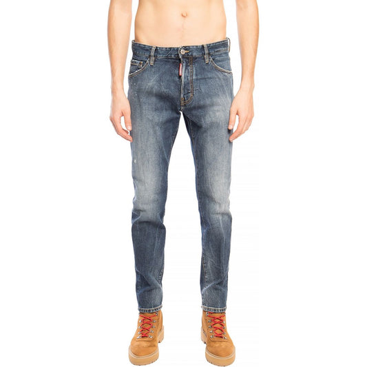 Dsquared² Navy Distressed 'Cool Guy Jean' Denim Pants blue-cotton-jeans-pant-57 stock_product_image_4218_1537285441-f0550555-8d8.jpg