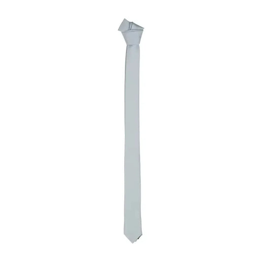 Emilio Romanelli Sleek Silk Slim Tie in Chic Gray gray-ties-bowty stock_product_image_4567_212013617-21739281-118.webp