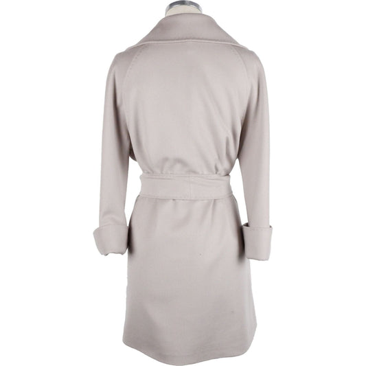Made in Italy Elegant Beige Wool Jacket - Made in Italy beige-virgin-wool-jackets-coat
