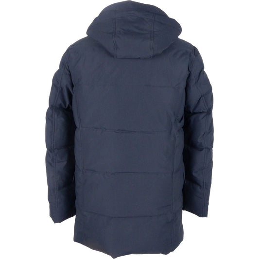 Emilio Romanelli Sleek Blue Men's Hooded Jacket blue-polyester-jacket-29