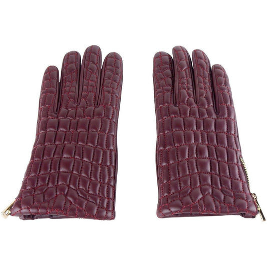 Cavalli Class Elegant Lady Gloves in Vibrant Red Leather cqz-cavalli-class-glove-6