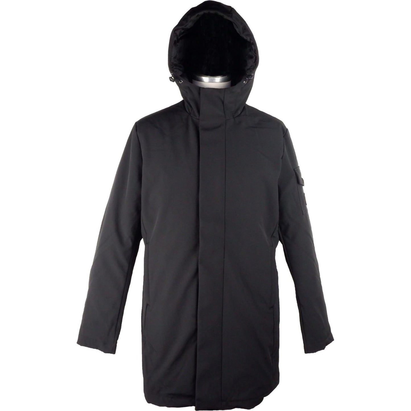 Refrigiwear Sleek Hooded Long Jacket with Zip and Button Closure black-polyester-jacket-8 stock_product_image_5263_1149612408-38-scaled-00beea7b-c89.jpg