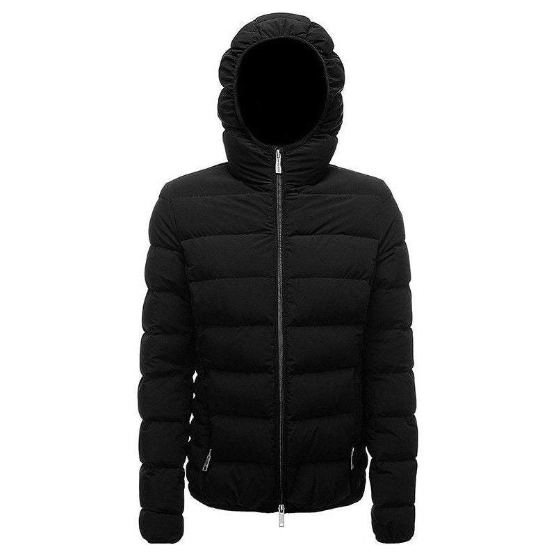 Centogrammi Ultra Light Hooded Down Jacket with Mask black-nylon-jackets-coat
