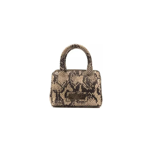 Pompei Donatella Chic Python Print Leather Mini Tote Handbags, Wallets & Cases tortora-taupe-handbag