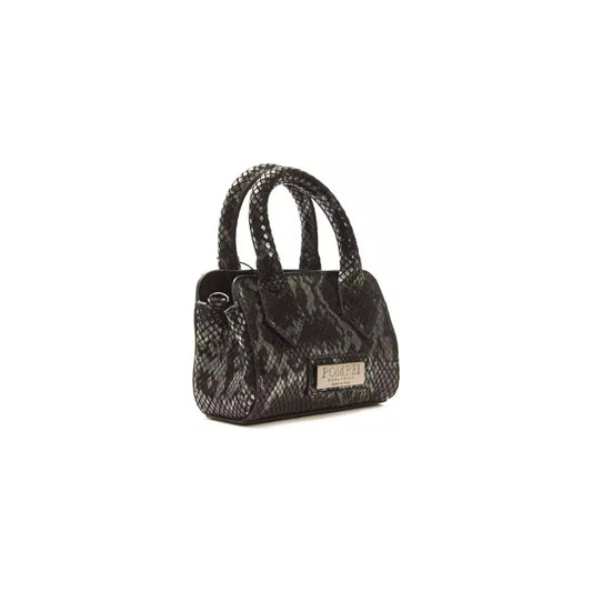 Pompei Donatella Elegant Leather Mini Tote with Python Print Handbag grigio-grey-handbag-3 stock_product_image_5783_1407878407-27-28c78750-18f.webp