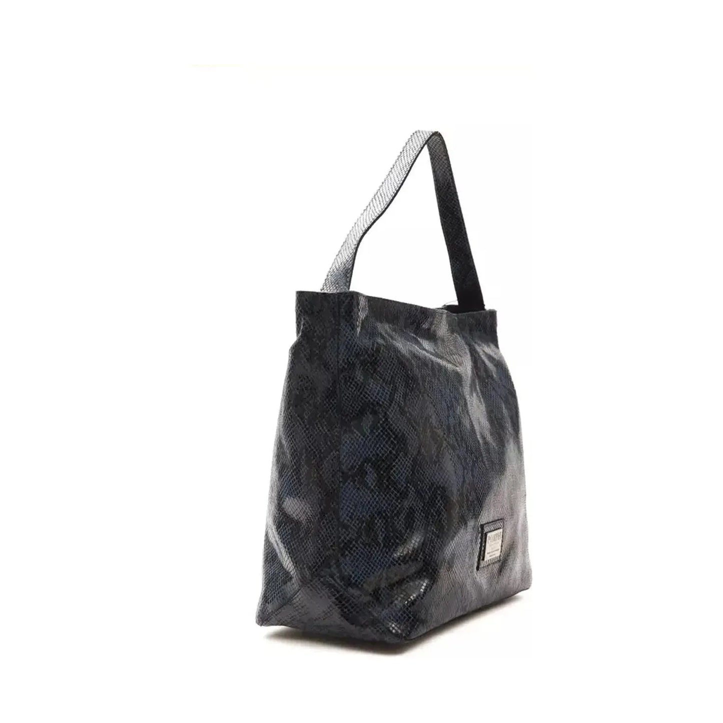 Pompei Donatella Elegant Blue Python Print Leather Shoulder Bag WOMAN SHOULDER BAGS blue-leather-shoulder-bag stock_product_image_5786_2123445340-20-a7b21118-9d1.webp