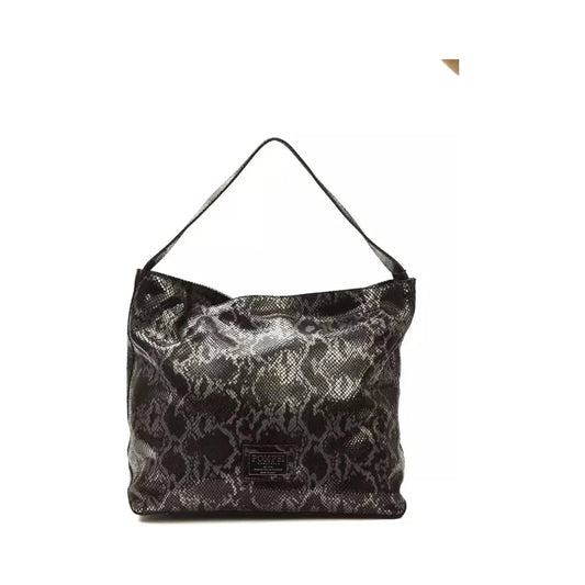 Pompei Donatella Chic Python Print Leather Shoulder Bag gray-leather-shoulder-bag-4 stock_product_image_5787_186611119-28-7c8780d6-4ce.webp