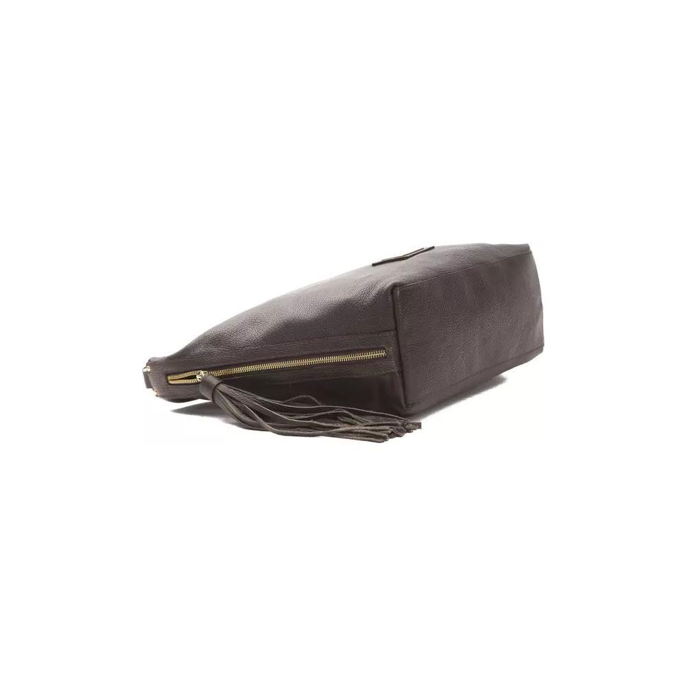 Pompei Donatella Elegant Leather Shoulder Bag in Rich Brown brown-leather-shoulder-bag-3
