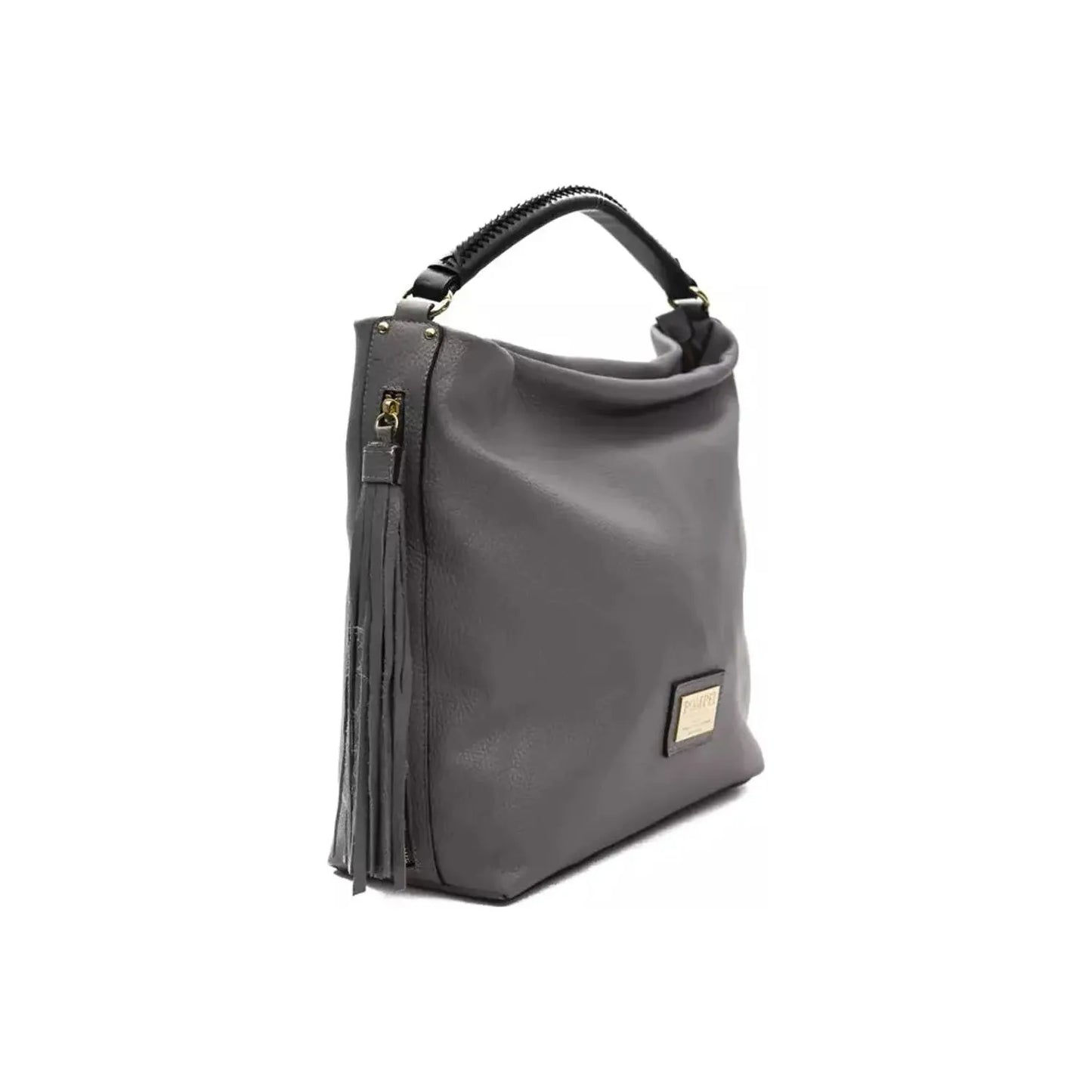 Pompei Donatella Chic Gray Leather Shoulder Bag WOMAN SHOULDER BAGS gray-leather-shoulder-bag-2