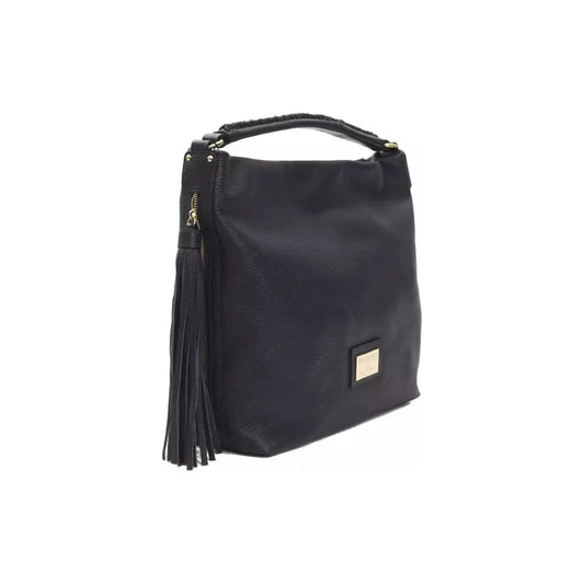 Pompei DonatellaChic Gray Leather Shoulder Bag with Logo DetailMcRichard Designer Brands£169.00