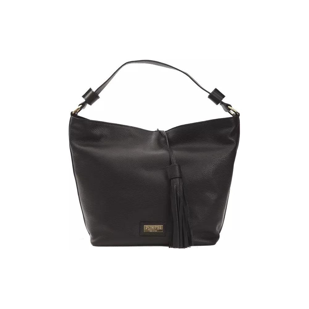 Pompei Donatella Sleek Black Leather Shoulder Bag black-leather-shoulder-bag-2 stock_product_image_5803_1291146962-29-5310d8b1-096.jpg