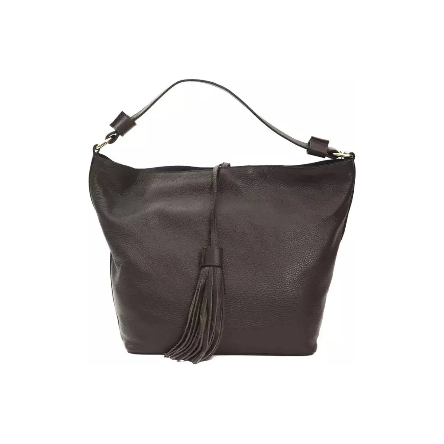 Pompei Donatella Elegant Leather Shoulder Bag in Earthy Brown WOMAN SHOULDER BAGS brown-leather-shoulder-bag