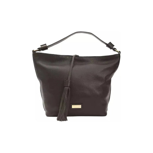 Pompei Donatella Elegant Leather Shoulder Bag in Earthy Brown WOMAN SHOULDER BAGS brown-leather-shoulder-bag
