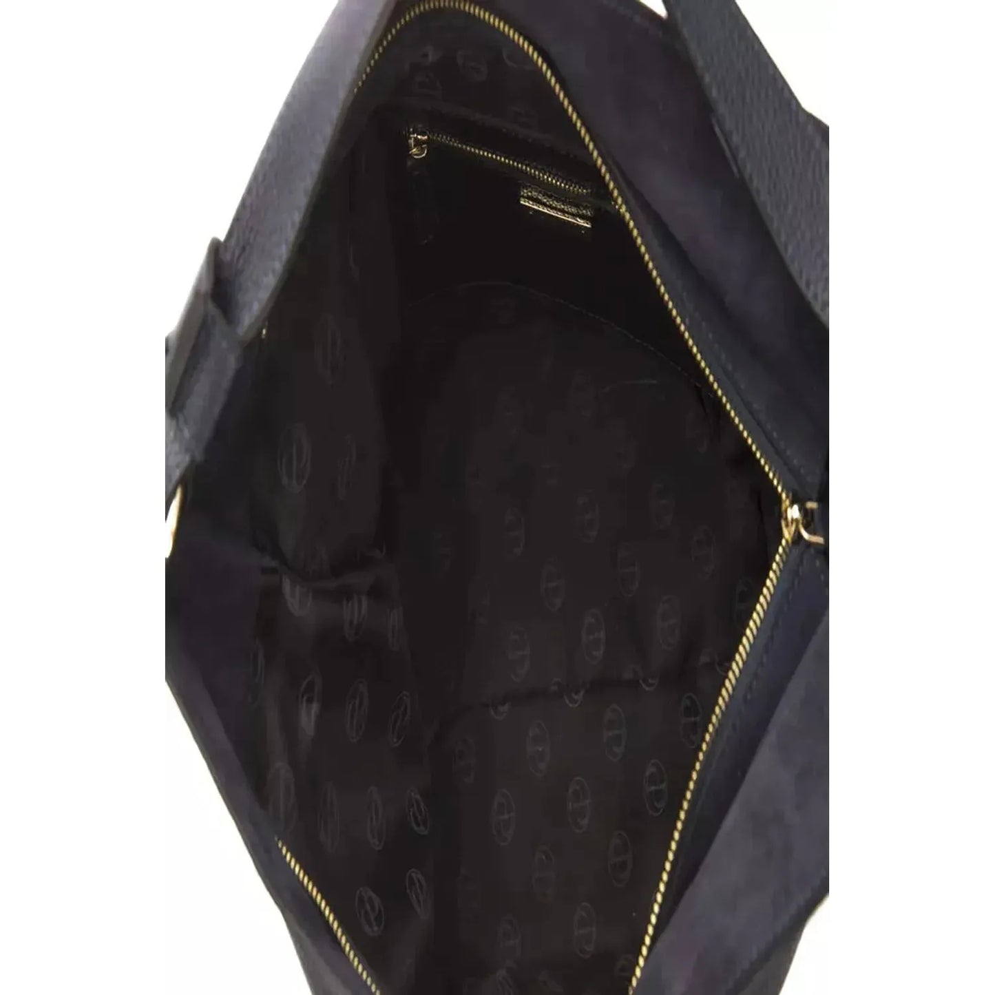 Pompei Donatella Chic Gray Leather Shoulder Bag with Logo Detailing WOMAN SHOULDER BAGS gray-leather-shoulder-bag