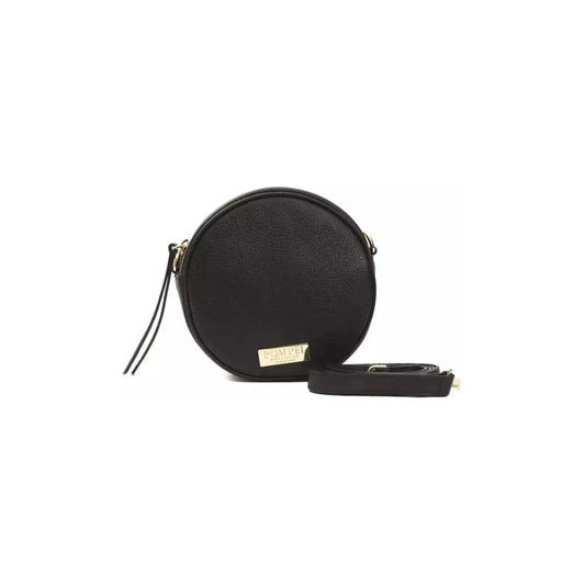 Pompei Donatella Small Oval Leather Crossbody Elegance Crossbody Bag black-leather-crossbody-bag
