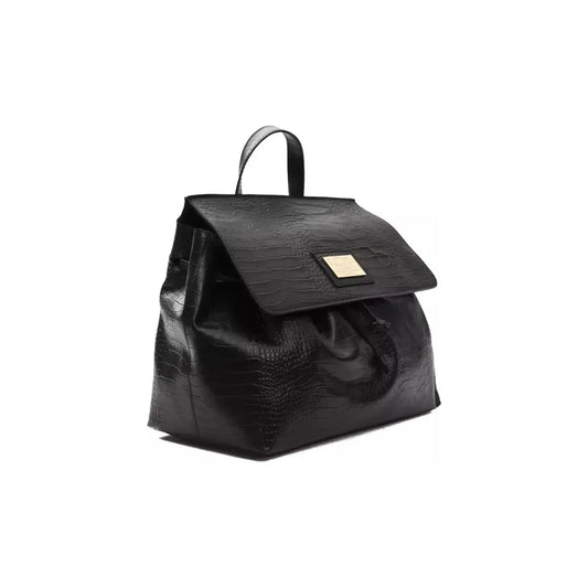 Pompei Donatella Chic Convertible Croc-Print Leather Bag Backpack nero-black-handbag stock_product_image_5824_34215826-22-a07848eb-593.webp