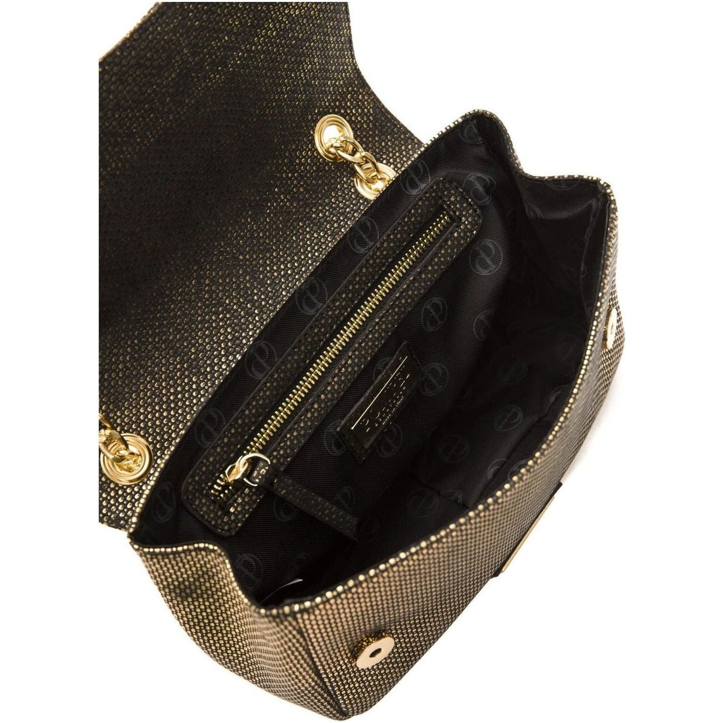 Pompei Donatella Elegant Leather Crossbody Elegance oro-gold-crossbody-bag