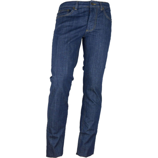 Cavalli Class Chic Dark Blue Regular Fit Denim blue-cotton-jeans-pant-93