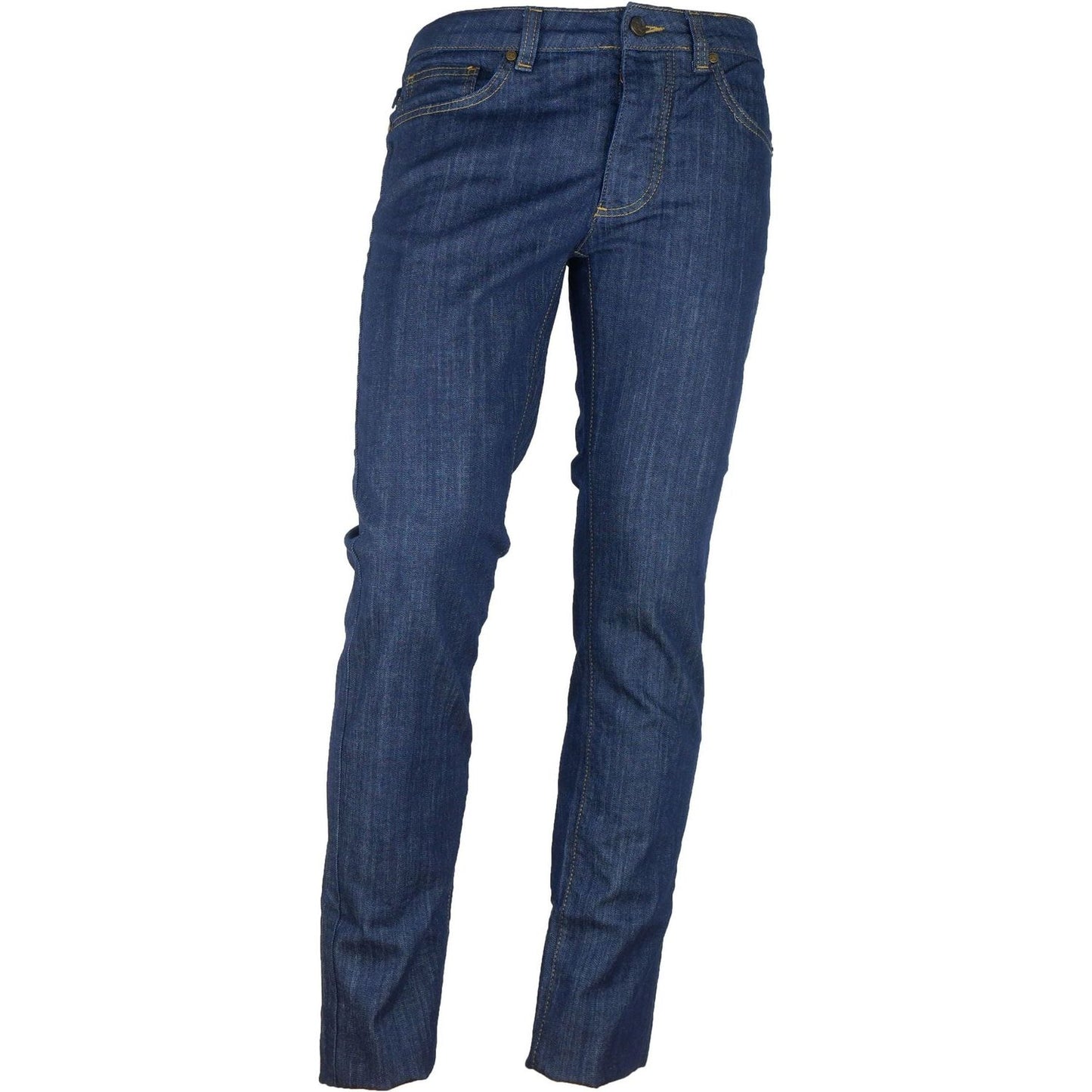 Cavalli Class Elegant Dark Blue Denim Essentials blue-cotton-jeans-pants-2