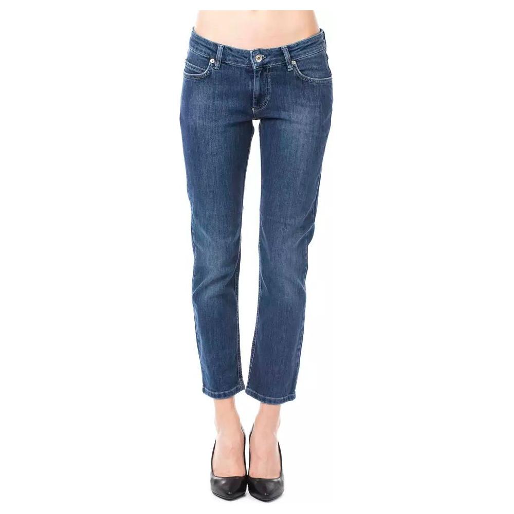 Ungaro Fever Chic Light Blue Capri Jeans with Button Details light-blue-cotton-jeans-pant-13