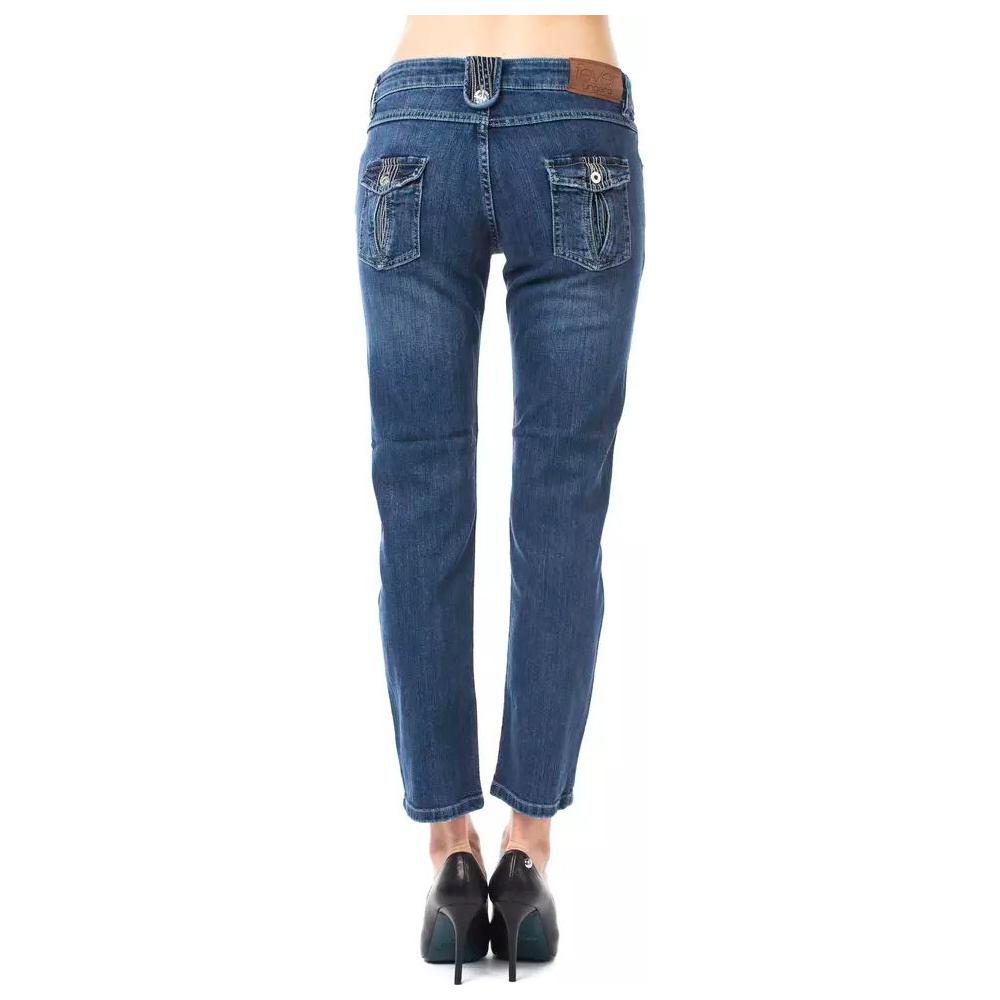 Ungaro Fever Chic Light Blue Capri Jeans with Button Details light-blue-cotton-jeans-pant-13