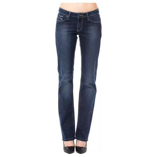 Ungaro Fever Chic Regular Fit Blue Jeans with Logo Detail blue-cotton-jeans-pant-60